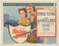 9p0939 ADVENTURES OF ROBIN HOOD TC R1948 Errol Flynn, Olivia De Havilland, Michael Curtiz classic!