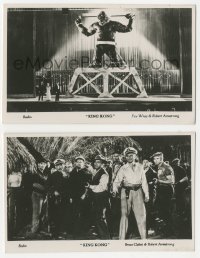 9p0024 KING KONG 2 English magazine promo cards 1933 includes image of the ape chained on stage, rare!