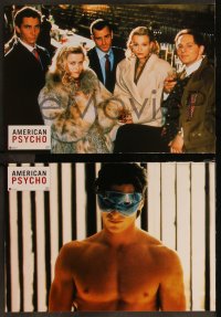 9p0113 AMERICAN PSYCHO 8 French LCs 2000 different images of psychotic yuppie killer Christian Bale!