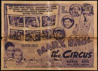 9p0064 AT THE CIRCUS herald 1939 wonderful artwork of the Marx Brothers by Al Hirschfeld, rare!