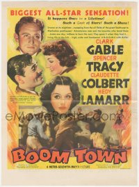 9p0065 BOOM TOWN herald 1940 Clark Gable, Spencer Tracy, Claudette Colbert, Hedy Lamarr, ultra rare!