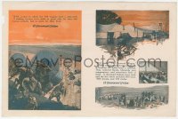 9p0042 COVERED WAGON herald 1923 James Cruze classic, art of wagon train on Oregon Trail!