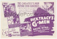 9p0045 DICK TRACY'S G-MEN herald 1939 Chester Gould art of detective Ralph Byrd, ultra rare!