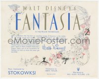 9p0020 FANTASIA English program 1941 Walt Disney cartoon classic, wonderful different art, rare!