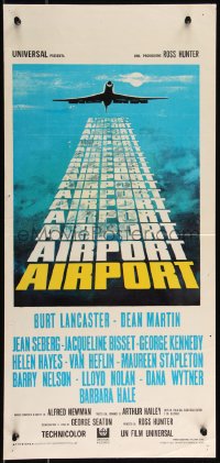 9r0792 AIRPORT Italian locandina 1970 Burt Lancaster, Dean Martin, Jacqueline Bisset, Jean Seberg & more!