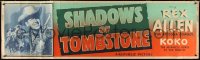 9r0004 SHADOWS OF TOMBSTONE paper banner 1953 western artwork of Arizona cowboy Rex Allen and Koko!