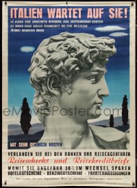 9r0025 ITALIEN WARTET AUF SIE 40x55 Italian travel 1930s Michahelles art of Michelangelo's David!