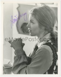 9s1188 AMY IRVING signed 8x10 REPRO photo 1980s great profile close up portrait of the pretty actress!