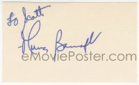 9s0825 ANNE BANCROFT signed 3x5 index card 1980s it can be framed & displayed with a repro!