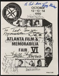 9s0439 ATLANTA FILM & MEMORABILIA FAIR VI signed souvenir program book 1990 by SIX celebrities!