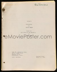9s0041 BRINK'S JOB revised final draft script April 13, 1978, screenplay by Walon Green!