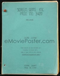 9s0006 FORD TELEVISION THEATRE TV revised final draft script Aug 15, 1955 Lucy Marlow's personal copy!