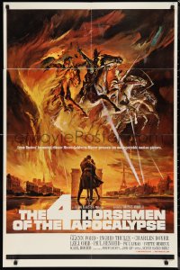 9t1126 4 HORSEMEN OF THE APOCALYPSE style A 1sh 1961 incredible & striking artwork by Reynold Brown!