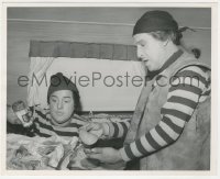 9t0816 ABBOTT & COSTELLO MEET CAPTAIN KIDD candid deluxe 8.25x10 still 1953 Bud & Lou prepping lunch!