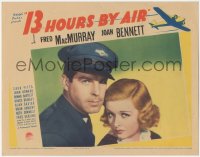 9t0294 13 HOURS BY AIR LC 1936 best portrait of uniformed Fred MacMurray & sexy Joan Bennett!