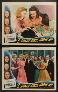 9t0525 3 SMART GIRLS GROW UP 2 LCs 1939 close portrait of Deanna Durbin, Nan Grey & Helen Parrish!