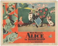 9t0300 ALICE IN WONDERLAND LC #2 1951 Disney, Alice watches club playing cards painting tree!