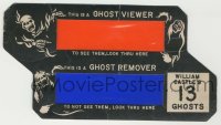 9t0072 13 GHOSTS 4x7 ghost viewer 1960 William Castle, in ILLUSION-O, use it to see or not see them!