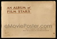 9t0061 ALBUM OF FILM STARS 1st series English cigarette card album 1933 w/50 color cards on 20 pages!