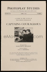 9t0067 CAPTAINS COURAGEOUS study guide 1937 Spencer Tracy, plus 12x18 supplement poster, rare!
