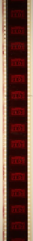 9t0051 RETURN OF THE JEDI 1.5x55.25 film strip 1983 with Revenge of the Jedi title!