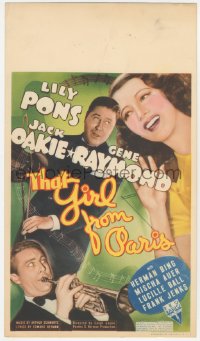 9t0018 THAT GIRL FROM PARIS mini WC 1936 Gene Raymond playing trumpet, Jack Oakie, Lily Pons, rare!