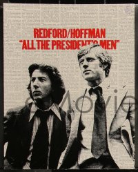 9t0485 ALL THE PRESIDENT'S MEN 9 color 11x14 stills 1976 Hoffman & Redford as Woodward & Bernstein!