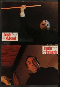 9t0036 SCARS OF DRACULA 8 German LCs R1970s full-bleed images of vampire Christopher Lee, Hammer!