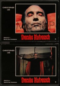 9t0037 SCARS OF DRACULA 8 German LCs R1970s vampire Christopher Lee, Hammer horror, w/ border!