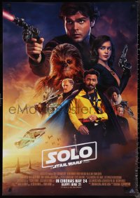 9w0040 SOLO advance Lebanese 2018 A Star Wars Story, Howard, full color style cast montage!