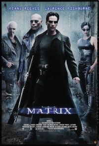 9w0044 MATRIX 27x40 video poster 1999 Keanu Reeves, Carrie-Anne Moss, Laurence Fishburne, Wachowskis
