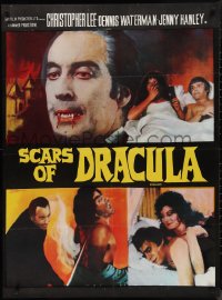 9w0038 SCARS OF DRACULA Pakistani 1970 vampire Christopher Lee, Hammer horror, yellow title!