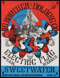9w0078 BIG BROTHER & THE HOLDING COMPANY/ELECTRIC FLAG/SWEETWATER 17x22 music poster 1968 groovy!