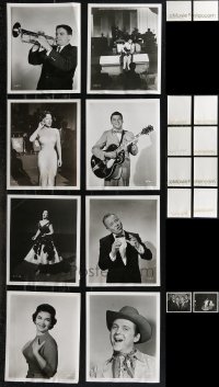 9x0863 LOT OF 10 8X10 STILLS FROM MUSICAL SHORTS 1955-1957 portraits of a variety of musicians!