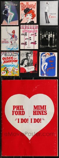 9x0627 LOT OF 10 STAGE PLAY SOUVENIR PROGRAM BOOKS 1940s-1970s from a variety of different shows!