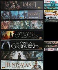 9x0066 LOT OF 17 5X25 MYLAR MARQUEES 2010s Hobbit, Fantastic Beasts, Minions, Harry Potter & more!