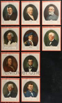 9x0724 LOT OF 10 FAMOUS AMERICAN SALESMAN SAMPLE 8X10 NOTEBOOK COVERS 1928-1929 presidents & more!