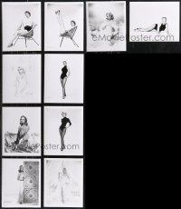 9x0858 LOT OF 10 RE-STRIKE MARTHA HYER 8X10 STILLS 1970s a variety of great sexy portraits!