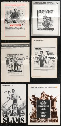 9x0510 LOT OF 10 UNCUT JIM BROWN PRESSBOOKS 1960s-1970s advertising for several of his movies!