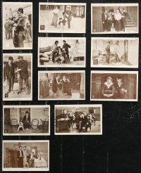 9x0743 LOT OF 11 CHARLIE CHAPLIN ENGLISH 4X6 RED LETTER PHOTOCARDS 1910s wonderful movie scenes!