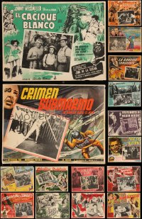 9x0045 LOT OF 22 MEXICAN LOBBY CARDS 1950s-1960s great scenes from a variety of different movies!