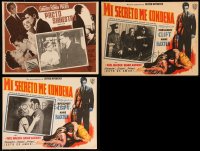 9x0063 LOT OF 3 ALFRED HITCHCOCK MEXICAN LOBBY CARDS 1950s Strangers on a Train & I Confess!