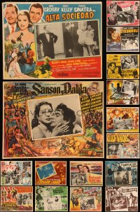 9x0047 LOT OF 20 MEXICAN LOBBY CARDS 1940s-1950s great scenes from a variety of different movies!