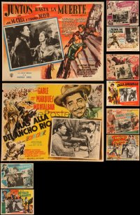 9x0055 LOT OF 10 COWBOY WESTERN MEXICAN LOBBY CARDS 1950s great images from several movies!