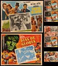 9x0051 LOT OF 13 MEXICAN LOBBY CARDS 1950s great scenes from a variety of different movies!