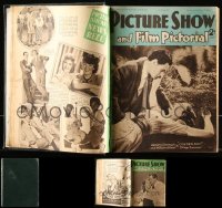 9x0534 LOT OF 1 PICTURE SHOW 1940 ENGLISH MOVIE MAGAZINE BOUND VOLUME 1940 several issues in one!