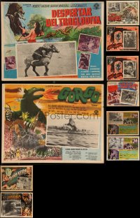 9x0049 LOT OF 15 HORROR/SCI-FI MEXICAN LOBBY CARDS 1950s-1970s scenes from a variety of movies!