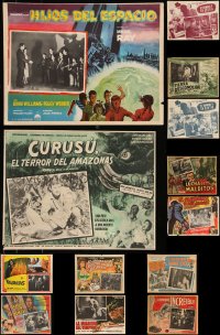 9x0052 LOT OF 13 HORROR/SCI-FI MEXICAN LOBBY CARDS 1950s-1970s scenes from a variety of movies!
