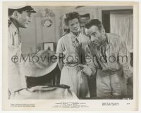 9y1105 AFRICAN QUEEN 8x10 still 1952 Katharine Hepburn watches Humphrey Bogart explain himself!