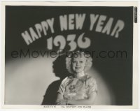 9y1110 ALICE FAYE 8x10.25 still 1935 posed portrait celebrating New Year's Eve by Gene Kornman!